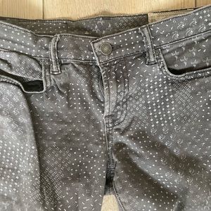 All Saints cropped zipper denim pants